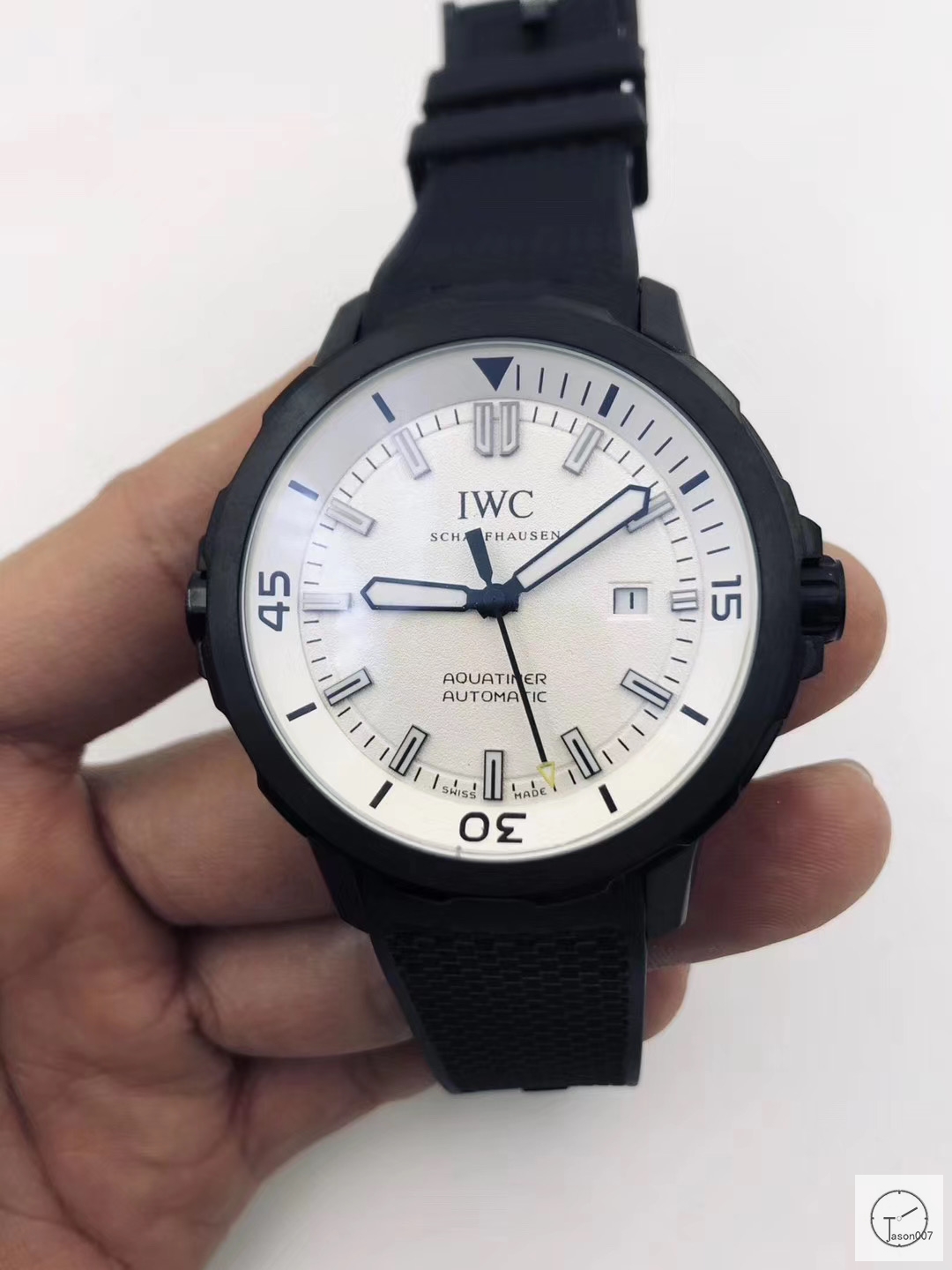 IWC AQUATIMER AUTOMATIC Mechical IW329001 42MM BLACK DIAL PVD Case Rubber Strap Mens Wristwatches ICW22060560