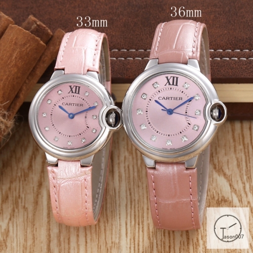 Cartier Ballon Bleu Luxury Silver Diamond DiaL Smooth Bezel EVE Rose Gold Case Quartz Battery Power Stainless Steel Strap Womens Watch Fh120735336565