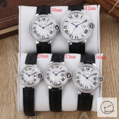 Cartier Ballon Bleu Luxury White Dial Diamond Bezel Case Quartz Battery Power Pink Leather Strap Womens Watch Fh11865336565