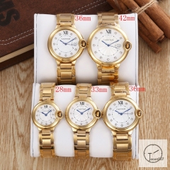 Cartier Ballon Bleu Luxury Silver Diamond DiaL Diamond Bezel EVE Rose Gold Case Quartz Battery Power Stainless Steel Strap Womens Watch Fh221835336565