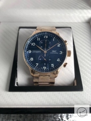 IWC Portugieser Chronograph IW371617 leather Starp 41mm White dial Quart Battery Movement IC22100410