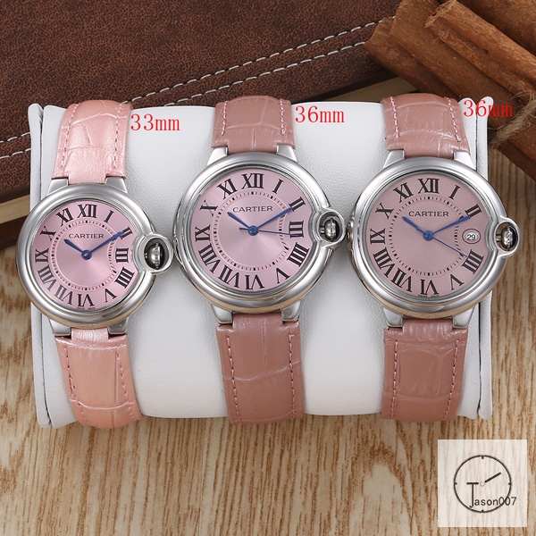 Cartier Ballon Bleu Luxury White Dial Quartz Battery Power Pink Leather Strap Womens Watch Fh11695336505