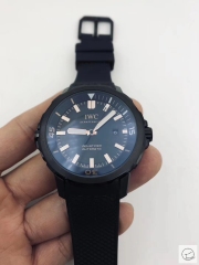 IWC AQUATIMER AUTOMATIC Mechical IW329001 42MM BLACK DIAL PVD Case Rubber Strap Mens Wristwatches ICW22070560