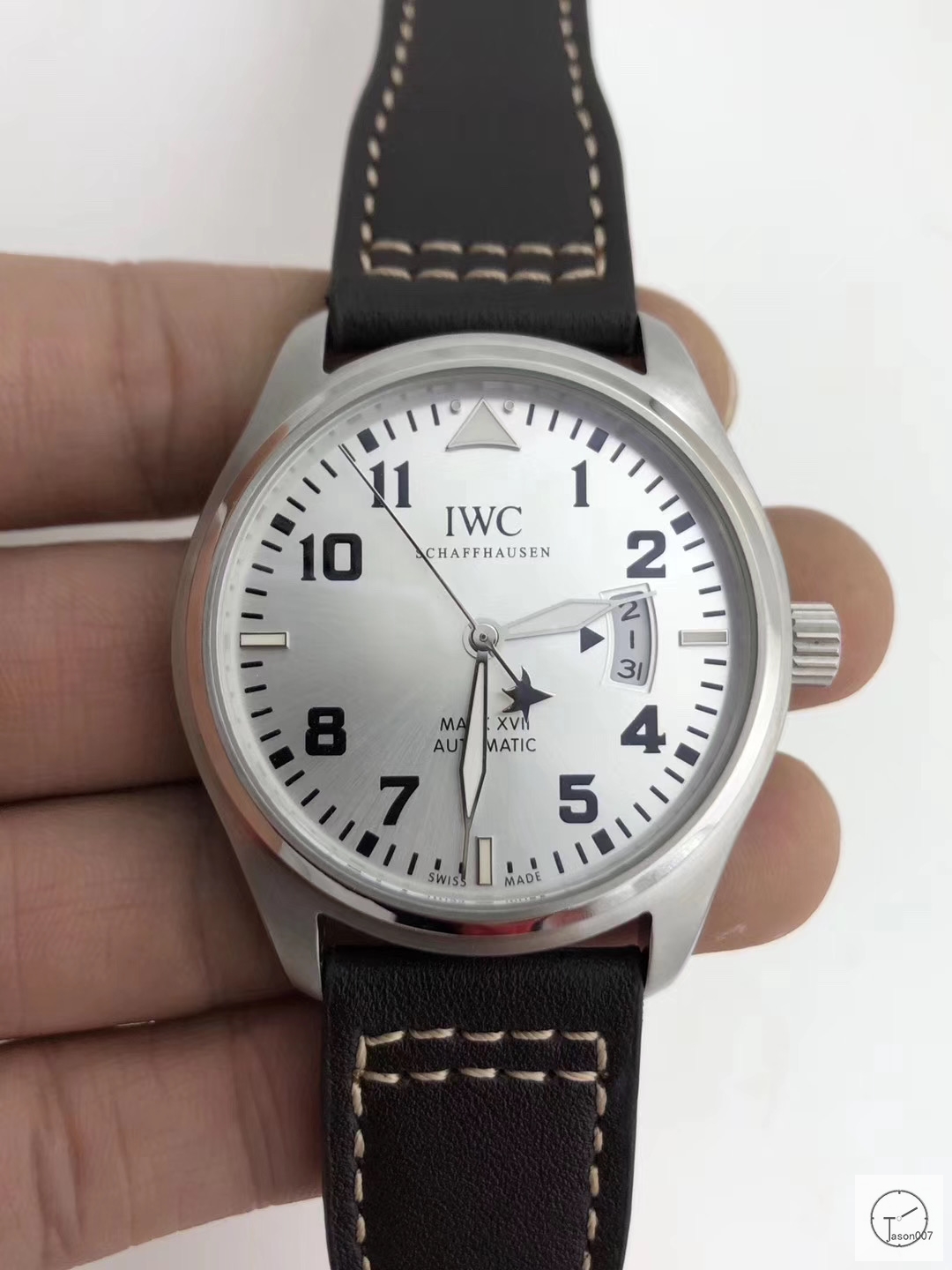 IWC PILOT'S SCHAFFHAUSEN Mark XV2 WATCH AUTOMATIC SPITFIRE AUTOMATIC Mechical IW326803 42MM BLACK DIAL Everose Gold Case Stainless Steel Case Stainless Steel Strap Mens Wristwatches ICW22230560