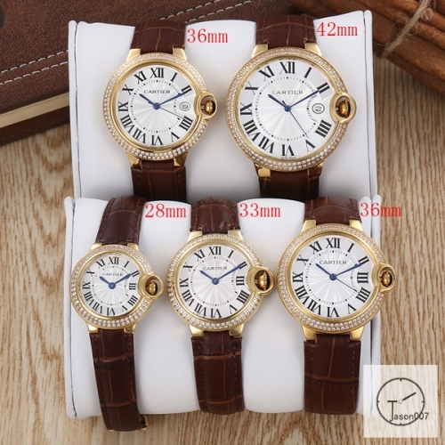 Cartier Ballon Bleu Luxury White Dial Diamond Bezel Case Quartz Battery Power Pink Leather Strap Womens Watch Fh11845336565