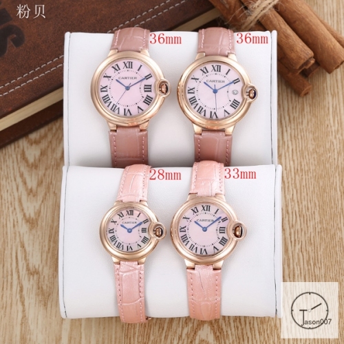 Cartier Ballon Bleu Luxury Pink Diamond DiaL Diamond Bezel EVE Rose Gold Case Quartz Battery Power Stainless Steel Strap Womens Watch Fh223035336565