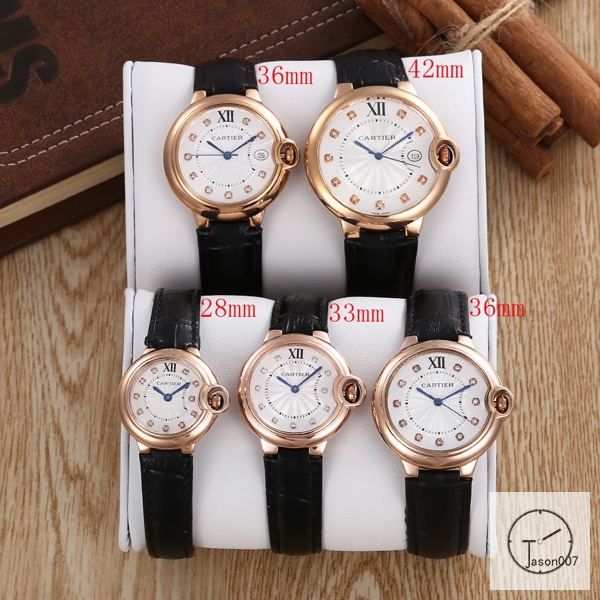 Cartier Ballon Bleu Luxury Silver Diamond DiaL Smooth Bezel EVE Rose Gold Case Quartz Battery Power Stainless Steel Strap Womens Watch Fh120635336565