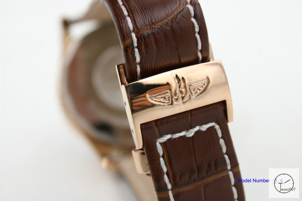 BREITLING Chronoliner Brown Dial Everose Case Ceramic Bezel Quartz Chronograph Leather Strap Men's Watch BBWR200613980