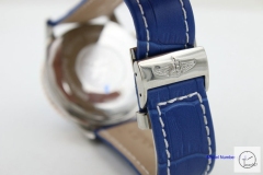 BREITLING Chronoliner Blue Dial Quartz Chronograph Leather Strap Men's Watch BBWR200113980