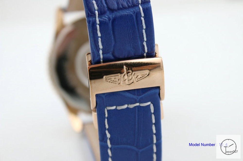 BREITLING Chronoliner Navy Blue Dial Everose Case Ceramic Bezel Quartz Chronograph Leather Strap Men's Watch BBWR200813980