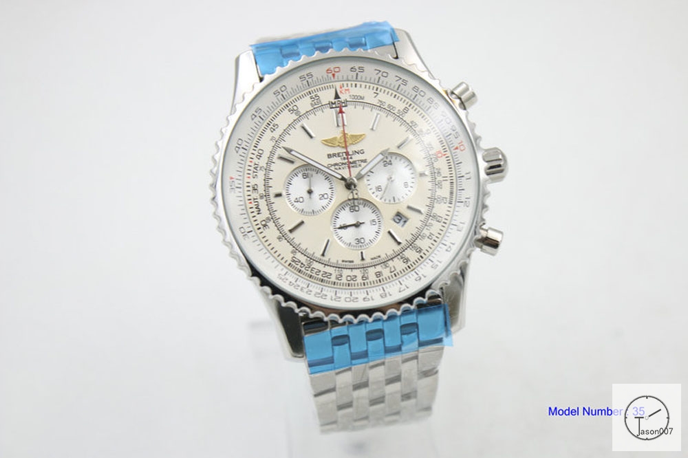 BREITLING Navitimer Silver Dial Quartz Chronograph Steel Strap Men's Watch BBWR2215833930