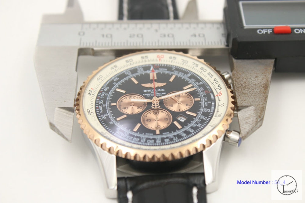 BREITLING Navitimer Black Gond Dial Quartz Chronograph Stainless Steel Strap Men's Watch BBWR22176443930