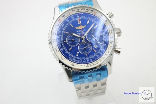 BREITLING Navitimer Blue Dial Quartz Chronograph Steel Strap Men's Watch BBWR2216033930
