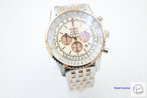 BREITLING Navitimer Silver Dial Two Tone Quartz Chronograph Steel Strap Men's Watch BBWR2215733950