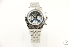 BREITLING Chronomat B01 Black Dial Stainless Steel Case Quartz Chronograph Stainless Steel Rubber Strap Women's Watch BBWR284929543980