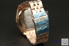 BREITLING Chronomat Silver Dial Everose Gold Quartz Chronograph Stainless Steel Strap Men's Watch BBWR222197543980