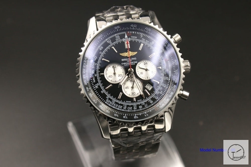 BREITLING Navitimer Black Dial Quartz Chronograph Stainless Steel Strap Men's Watch BBWR2217043930