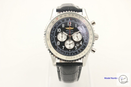 BREITLING Navitimer Black Dial Quartz Chronograph Stainless Steel Strap Men's Watch BBWR22175443930