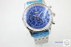 BREITLING Navitimer Blue Dial Quartz Chronograph Steel Strap Men's Watch BBWR2216033930
