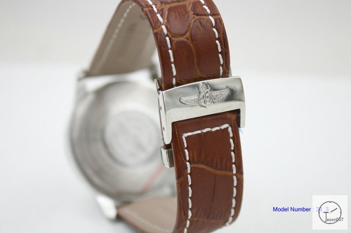 BREITLING Navitimer Silver Dial Quartz Chronograph Brown Leather Strap Men's Watch BBWR2216133930