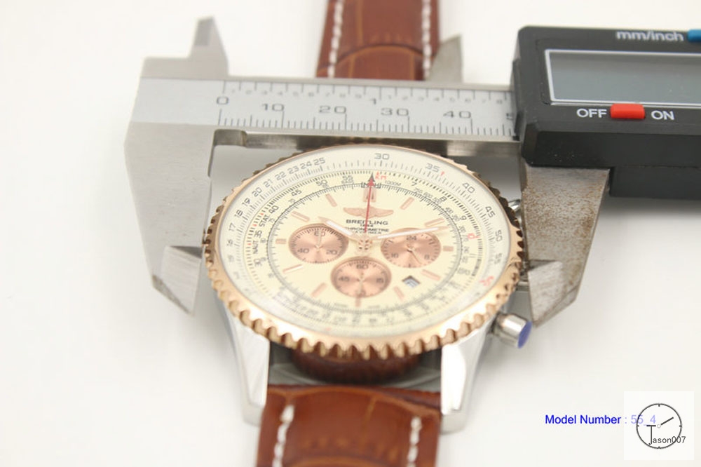 BREITLING Navitimer Silver Gond Dial Quartz Chronograph Stainless Steel Strap Men's Watch BBWR22177443930