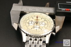 BREITLING Navitimer White Dial Quartz Chronograph Stainless Steel Strap Men's Watch BBWR22173443930