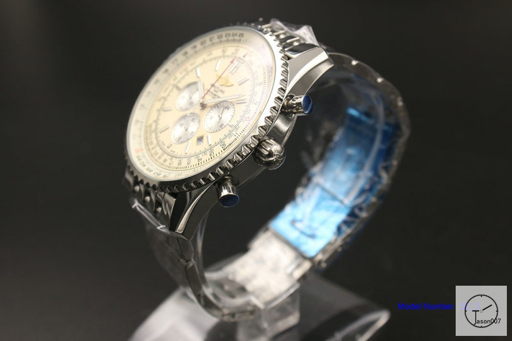 BREITLING Navitimer White Dial Quartz Chronograph Stainless Steel Strap Men's Watch BBWR22173443930