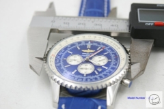 BREITLING Navitimer Blue Dial Quartz Chronograph Brown Leather Strap Men's Watch BBWR2216433930