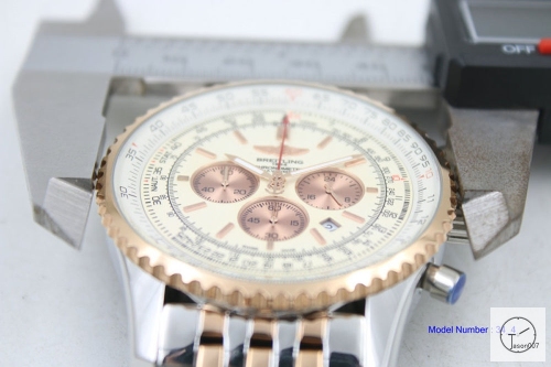 BREITLING Navitimer Silver Dial Two Tone Quartz Chronograph Steel Strap Men's Watch BBWR2215733950