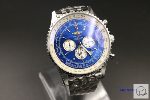 BREITLING Navitimer Blue Dial Quartz Chronograph Stainless Steel Strap Men's Watch BBWR2217143930