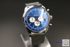 BREITLING TRANSOCEAN 1884 44MM Blue Dial Quartz Chronography Movement Watch Stainless Steel Men watch BT2137040