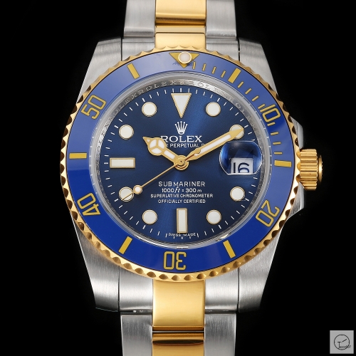 Rolex Submariner 116613-LN Date Ceramic Bezel Two Tone Gold Blue Stainless Men's Watch SAAPT231679960