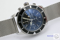 BREITLING SuperOcean 1884 Black Dial Quartz Chrono Movement 46mm stainless steel Strap Auto Date Men's Watch BT2204560
