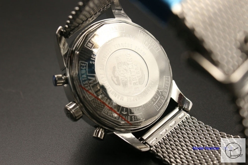 BREITLING TRANSOCEAN 44MM Black Dial Quartz Chronography Movement Watch Stainless Steel Men watch BT2136940