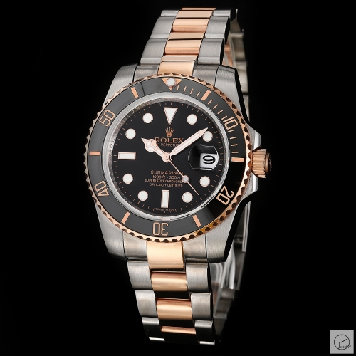 Rolex Submariner 116613-LN Date Ceramic Bezel Two Tone Rose Gold Black Stainless Men's Watch SAAPT231671060