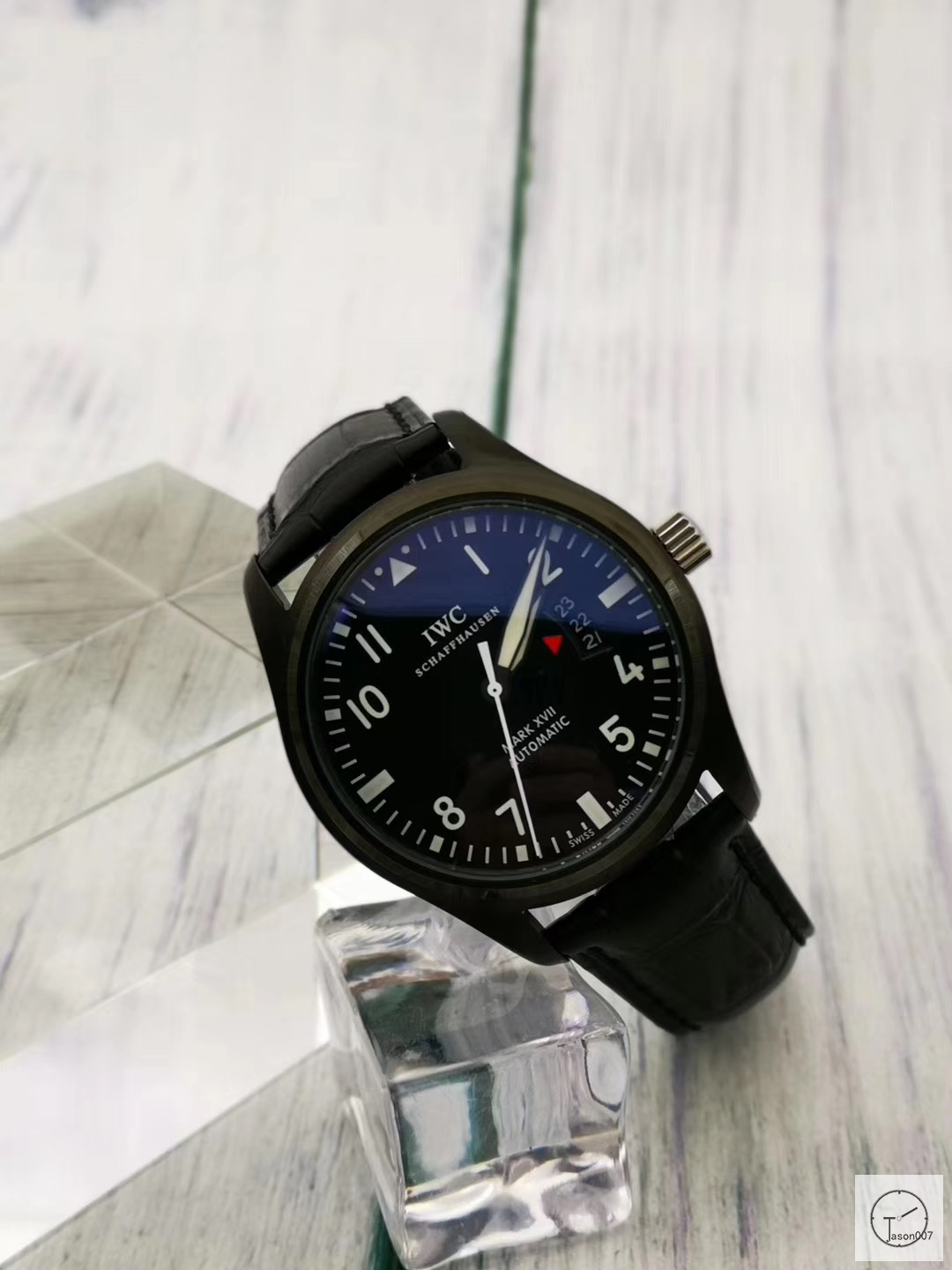 IWC PILOT'S SCHAFFHAUSEN Brown Dial SPITFIRE Mark XV2 WATCH AUTOMATIC SPITFIRE AUTOMATIC Mechical IW326801 42MM BLACK DIAL Everose Gold Case Stainless Steel Case Stainless Steel Leather Strap Mens Wristwatches ICW22590560