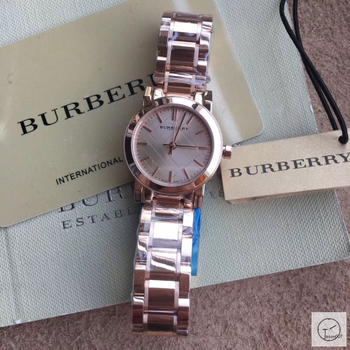 Burberry Silver Dial Dial Stainless Steel Bracelet Watch 383mm BU9038 Womens Wristwatches BU153268390