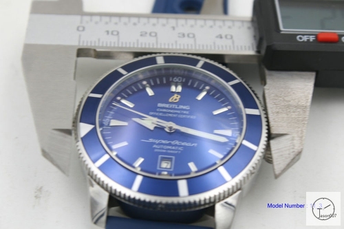 BREITLING SuperOcean 1884 Blue Rubber 46mm Automatic Movement stainless steel Auto Date Men's Watch BT32050600