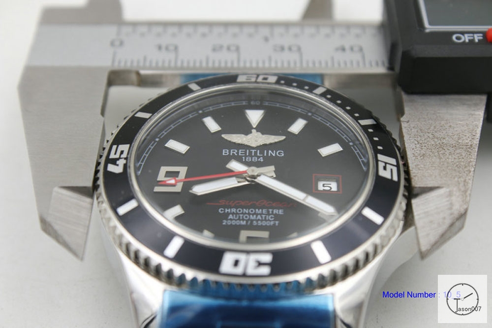 BREITLING SuperOcean 1884 Black Dial 44mm Automatic Movement stainless steel Strap Auto Date Men's Watch BT2205060