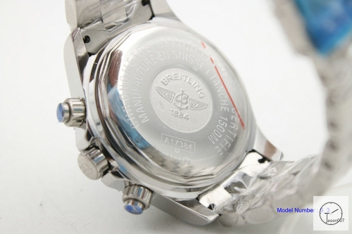 BREITLING SuperOcean 1884 Black Dial 43mm Quartz chronography stainless steel Strap Auto Date Men's Watch BT2204860