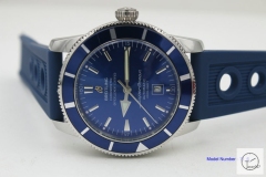 BREITLING SuperOcean 1884 Blue Rubber 46mm Automatic Movement stainless steel Auto Date Men's Watch BT32050600
