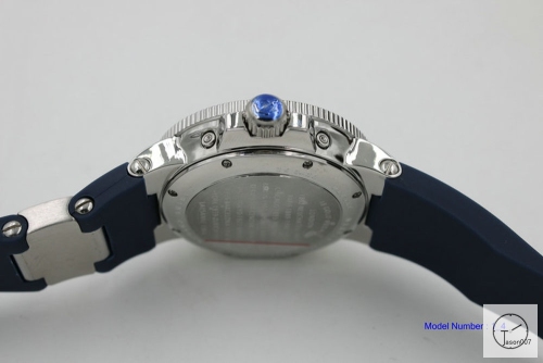 ULYSSE NARDIN Lelocle Suisse 1846 Chronometer Quartz Movement 43MM Blue Dial Rubber Strap Mens Wristwatches UFO25864760