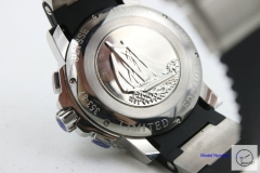 ULYSSE NARDIN Diver X Black Dial Lelocle Suisse 1846 Chronometer Quartz Movement 43MM Sliver Dial Rubber Strap Mens Wristwatches UFO354734760