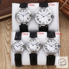 Cartier Ballon Bleu Luxury White Dial Quartz Battery Power Leather Strap Womens Watch Fh11624336500