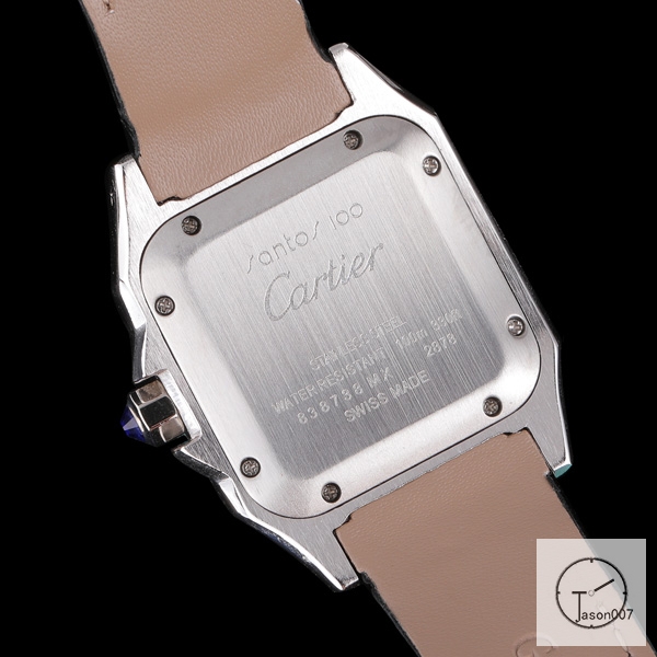 Cartier Santos 100 XL Diamond Bezel Steel Case Luxury White Diamonds Dial Automatic Mechincal Movement Leather Strap Mens Watch Fh3161136520