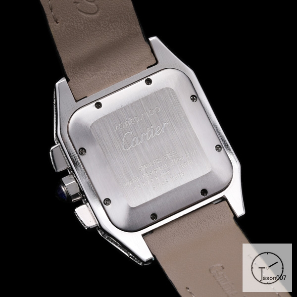 Cartier Santos 100 XL Full Diamond Bezel Steel Case Luxury White Diamonds Dial Automatic Mechincal Movement Leather Strap Mens Watch Fh51623336580