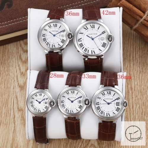 Cartier Ballon Bleu Luxury White Dial Quartz Battery Power Leather Strap Womens Watch Fh11625336500