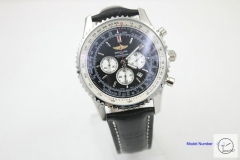BREITLING NAVITIMER AB0121211B1X1 Quartz Chronography Small Dial All Work 46mm Men's Stainless steel Black Leather watch BRN2001760
