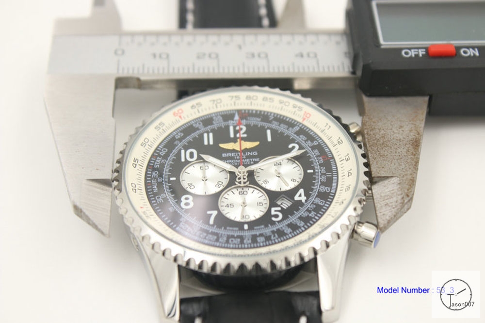 BREITLING NAVITIMER 1884 AB012012.BB02.743P.A20BA.1 Black Dial Quartz Chronography Small Dial All Work 46mm Auto Date Men's Leather watch BRN2002160