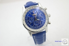 BREITLING NAVITIMER AB0121211B1X1 Blue Dial Quartz Chronography Small Dial All Work 46mm Men's Stainless steel Leather watch BRN2001560